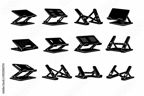 Structure icon industrial metal anodized durable stand image aluminum simple generation vector
