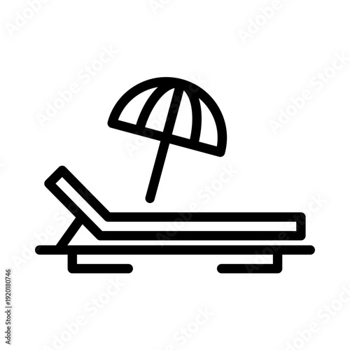 chaise lounge outline icon. chaise lounge line illustration.