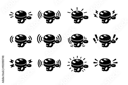 Acoustic cue ring vector generation notification emission image icon safety alert sound