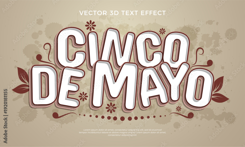 Obraz premium Classic rustic Cinco de Mayo typography