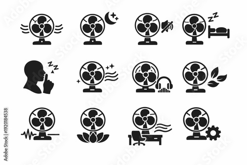 Use image tool simple generation vector silent icon fan device symbol cooling