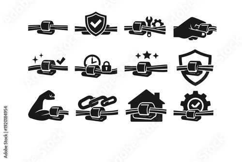 Image concept strength dependable generation holding symbol retention steady lasting icon vector