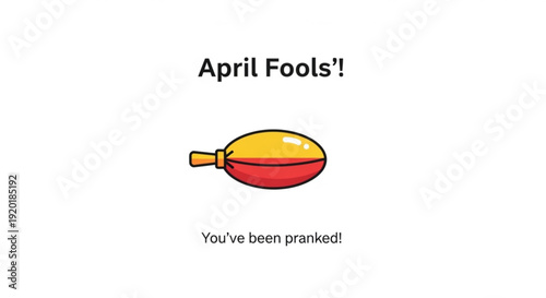 Colorful cartoon rubber chicken prank for april fools' day celebration