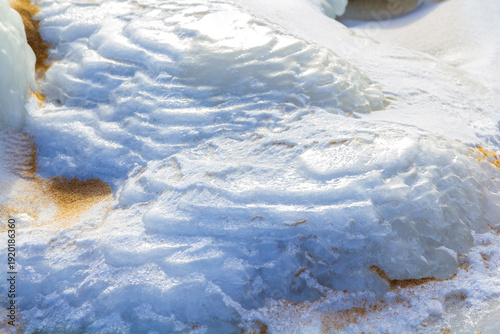 Winter coastal landscape of the frozen Baltic sea