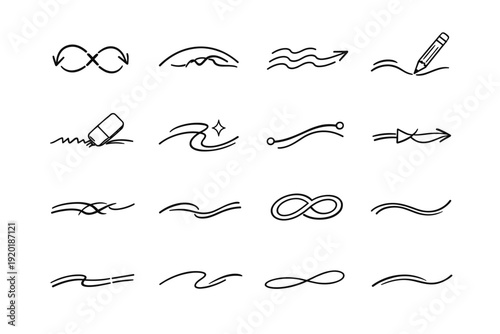 Generation transition resolved reconcile line calm image edit outline icon simple vector