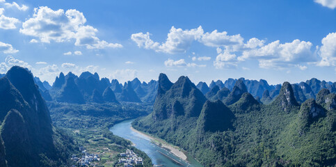 Leinwandbilder Guilin Karstlandschaft am Li-Fluss Yangshuo  © chungking