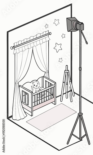 Babys First Photoshoot A Cozy Nursery Scene.