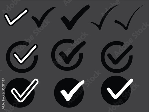 Check mark icons set