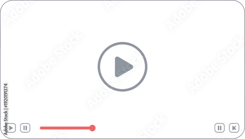 Video Player Interface with Play Button
