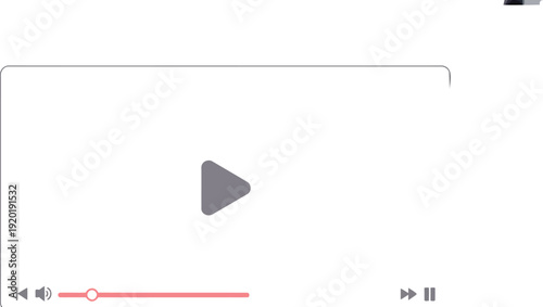 Video Player Interface with Play Button