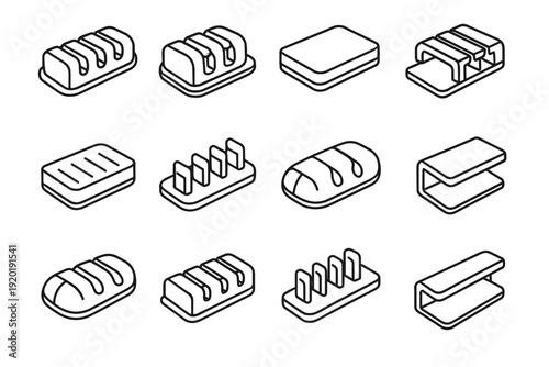 Icon workspace cable edge functional clip desk geometry smooth vector form management