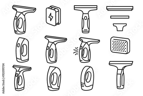 Glass geometry vacuum grip matte icon angled water vector finish cordless