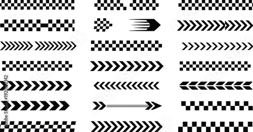 Black and White Arrow Graphics for Design