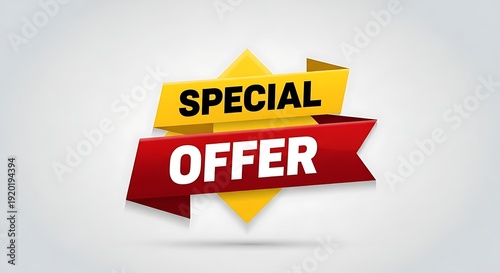 Eye-catching special offer banner for promotions and sales events