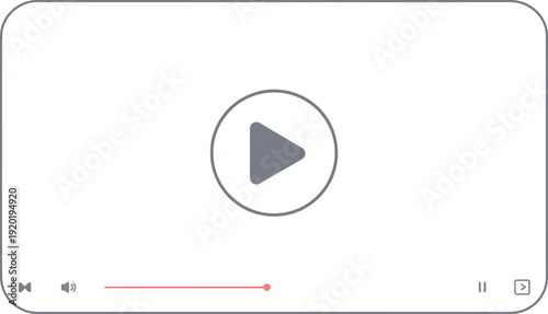Video Player Interface with Play Button