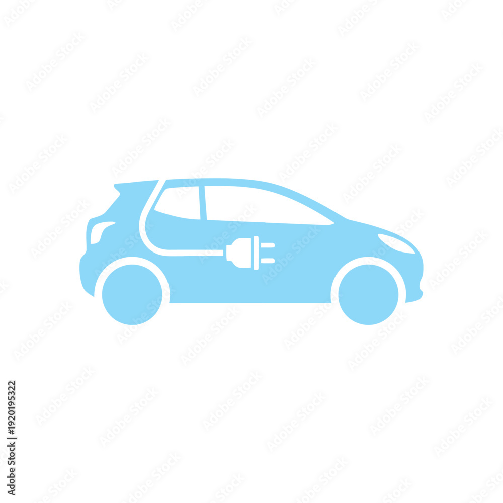 Fototapeta premium Electric Car Charging Station Vehicle.