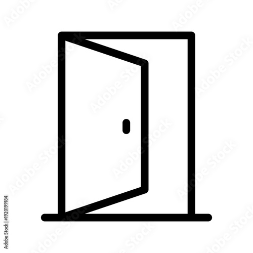 Inviting Open Door icon set for entrance, access control and interior navigation design