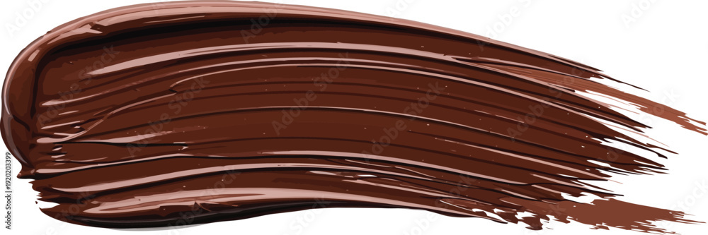 Ταπετσαρία Vector  illustration of Long dark brown chocolate paint stroke isolated on trans