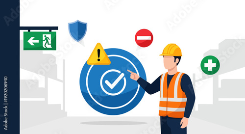 Safety Inspector Analyzing Workplace Safety Procedures