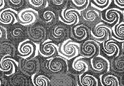 Swirls and Halftone Pattern dither