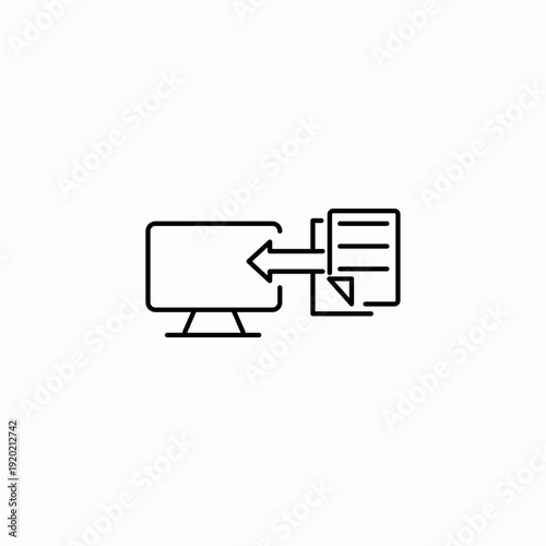 computer file download icon sign vector