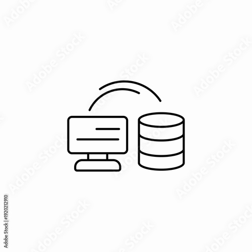 data storage access icon sign vector