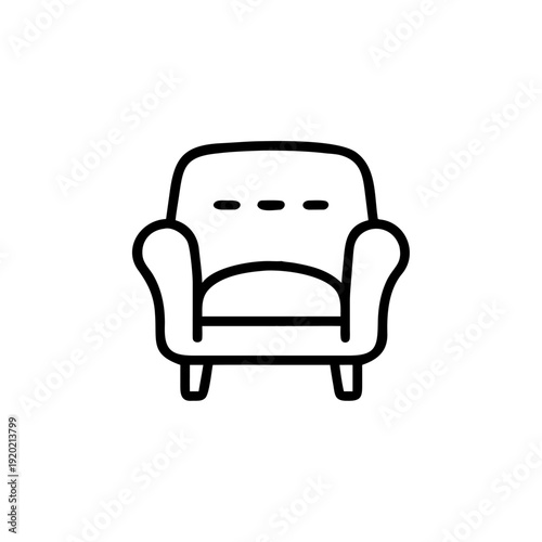 A luxury vintage leather armchair vector illustration isolated on white background provides a comfortable classic seat for elegant home interior decoration and antique style room design