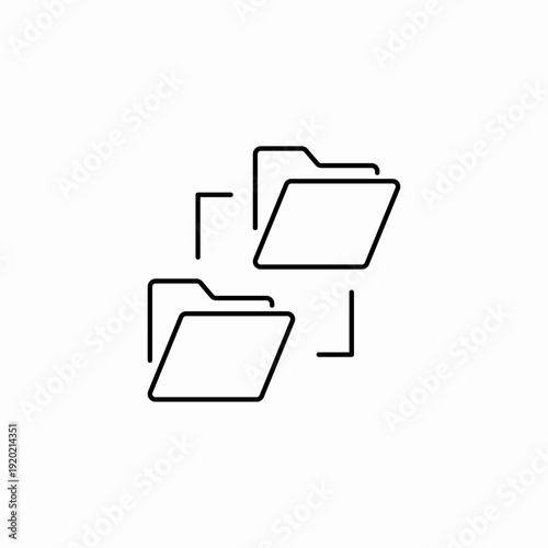 folder data transfer icon sign vector