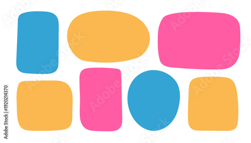 Abstract boho shapes, trendy modern organic stains silhouettes, nature simple aesthetic elements. Modern contemporary collage, various cute blobs. Isolated. Vector illustration.