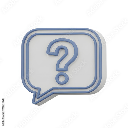 Fototapeta Question Mark Symbol in Speech Bubble.