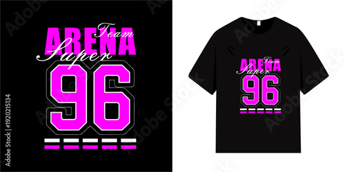 ARENA Super team 96 graphic design, Ready to print fashion sports t-shirts, illustrations, vectors, posters, cards, stickers and more.