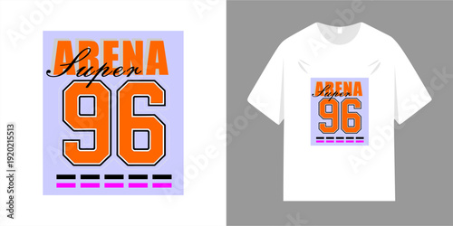 ARENA Super team 96 graphic design, Ready to print fashion sports t-shirts, illustrations, vectors, posters, cards, stickers and more.