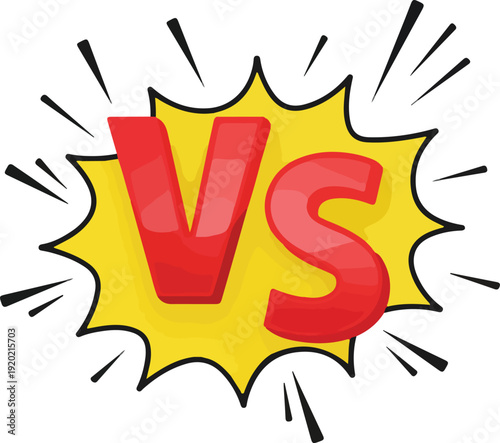 VS Versus Battle Competition Comic Vector