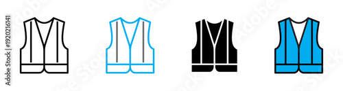 Safety vest for construction icon vector illustration