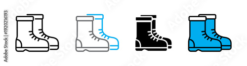 Industrial work boots safety and footwear icon vector illustration
