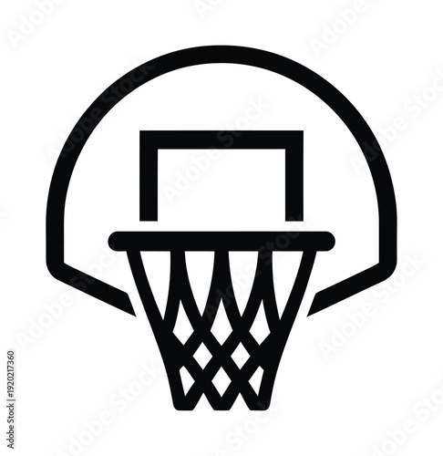 Vector shows a basketball hoop