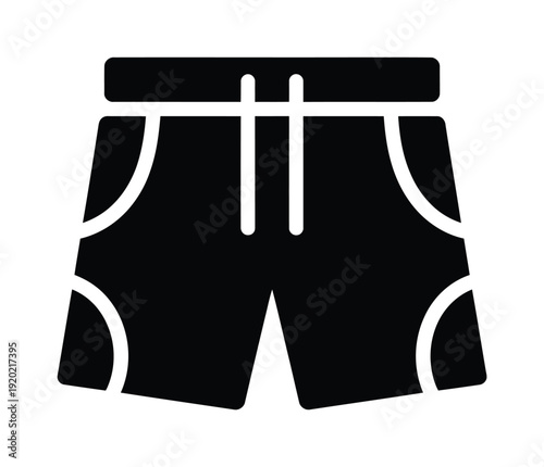 Vector of simple shorts with pockets