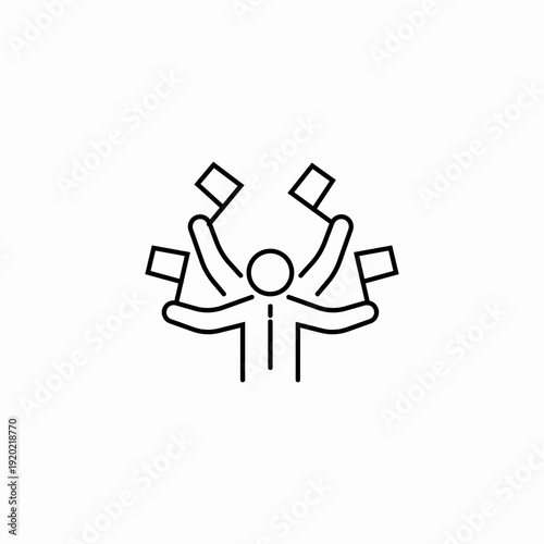 celebration success support icon sign vector