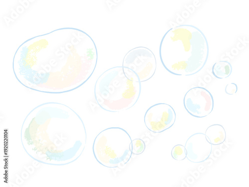 シャボン玉のイラスト