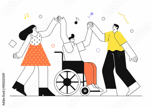 Celebration of inclusivity friends dancing and enjoying each other s company