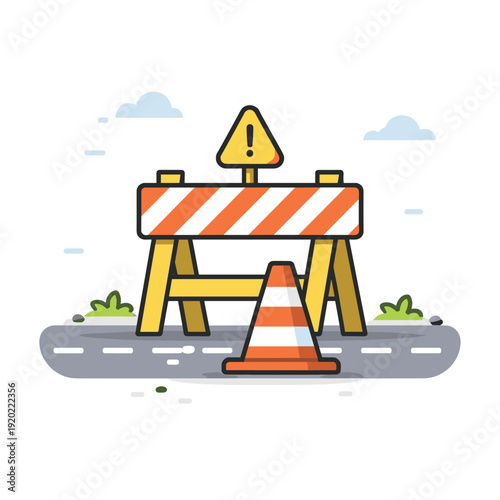 Construction Warning Sign Graphic