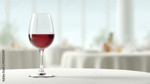 Wine Glass on Table: A stem...