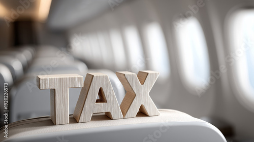 Tax in The Sky: Wooden lett...