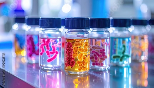 A professional camera shot captures a critical bacterial conjugation experiment, brilliantly demonstrating horizontal gene transfer within a vibrant microbial genetics laboratory setting.