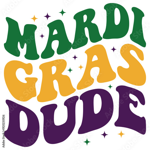 Mardi Gras Dude T-shirt Design