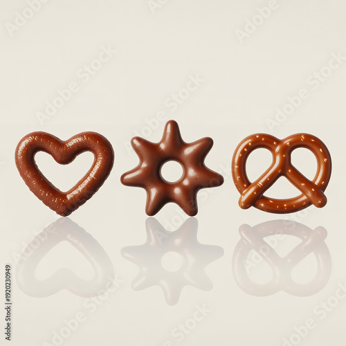 Wallpaper Mural Gourmet Chocolate Collection Artisan Pralines Allure Lettering Tri-Color Mousse Bowls Liquid Splashes Pretzels Bars Pods Torontodigital.ca