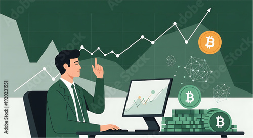 Financial expert tracking crypto market boom with positive investment returns