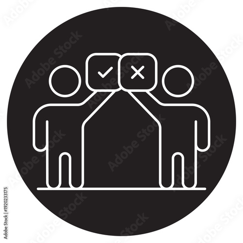 Vote Icon, Cast Your Ballot, Democratic Participation, Civic Decision Making, Electoral Choice, vector