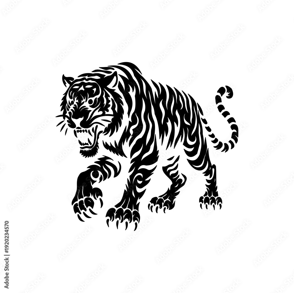 Obraz premium tiger vector illustration