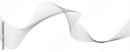 Abstract vector background with black wavy lines. vector